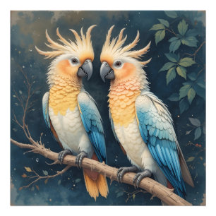 Impression Photo Cockatoo Parrot Couple