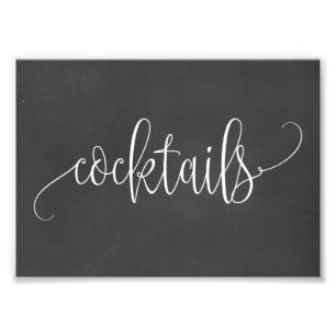 Impression Photo Cocktails Signer Choisissez Votre Taille - Tableau