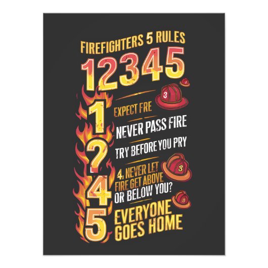 Impression Photo Code des pompiers : Règles de bravoure (Devant)