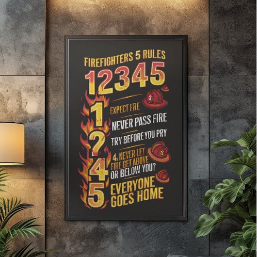 Impression Photo Code des pompiers : Règles de bravoure