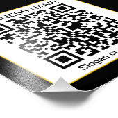 Impression Photo Code QR numérisable modifiable + votre nom d'entre (Coin)