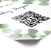 Impression Photo Code QR programme de mariage eucalyptus verdure (Coin)