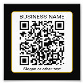 Impression Photo Code QR scannable modifiable + Nom de votre entrep (Devant)