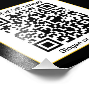 Impression Photo Code QR scannable modifiable + Nom de votre entrep