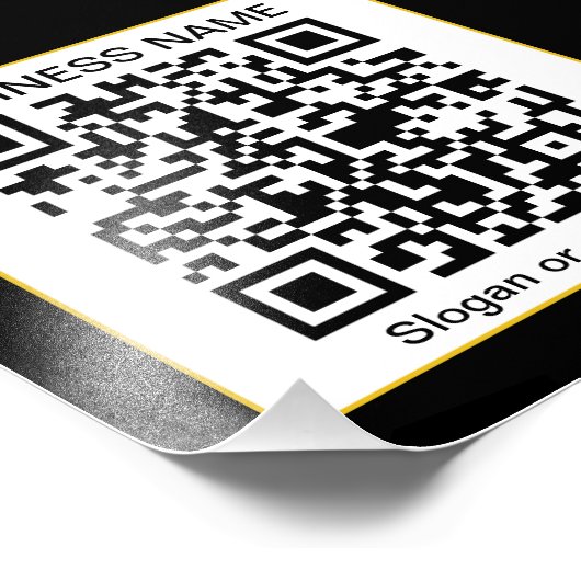 Impression Photo Code QR scannable modifiable + Nom de votre entrep (Coin)