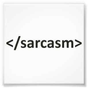 Impression Photo Code Sarcasme Slash Forward