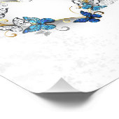 Impression Photo Coeur bijoux avec papillons Morpho (Coin)