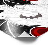 Impression Photo Coeur d'Halloween avec ailes de chauve-souris noir (Coin)