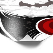 Impression Photo Coeur d'Halloween avec ailes de chauve-souris noir (Coin)