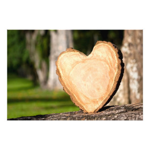 Impression Photo coeur en bois
