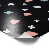 Impression Photo Cœurs de trèfle mignons motif amour chanceux (Coin)