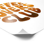 Impression Photo Coffee Lovers Club Wall Art, Typographie Whimsical (Coin)