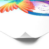 Impression Photo Colibri arc-en-ciel avec symbole Infinity (Coin)