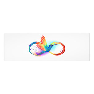 Impression Photo Colibri arc-en-ciel avec symbole Infinity