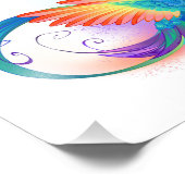 Impression Photo Colibri arc-en-ciel avec symbole Infinity (Coin)