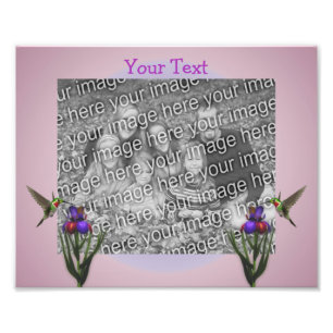 Impression Photo Colibri Et Fleur Iris Créez Votre Propre