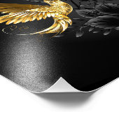 Impression Photo Colibri noir et or (Coin)