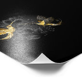 Impression Photo Colibri noir et or (Coin)