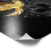 Impression Photo Colibri noir et or (Coin)