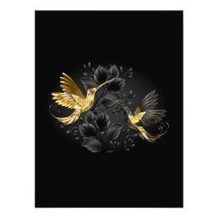 Impression Photo Colibri noir et or