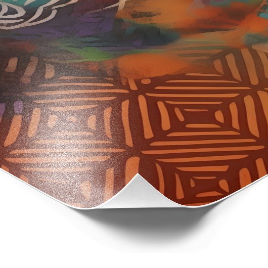 Impression Photo Collage Abstracto de Hojas y Círculo (Coin)