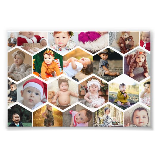 Impression Photo Collage de photos en hexagone (Devant)