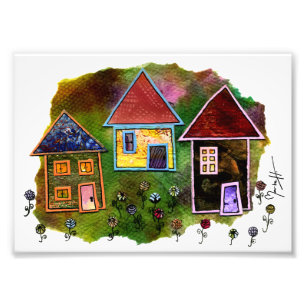 Impression Photo Collage de trois Chambres avec des fleurs