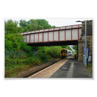 Impression Photo Colne Bound Train Leaving Burnley Barracks Railway