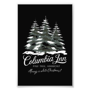 Impression Photo Columbia Inn Pine Tree Vermont Un Noël Blanc