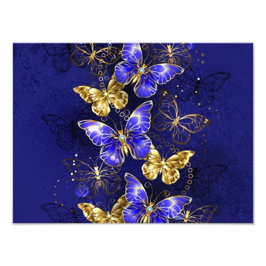 Impression Photo Composition avec papillons Sapphire (Devant)