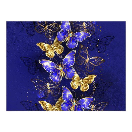 Impression Photo Composition avec papillons Sapphire (Devant)