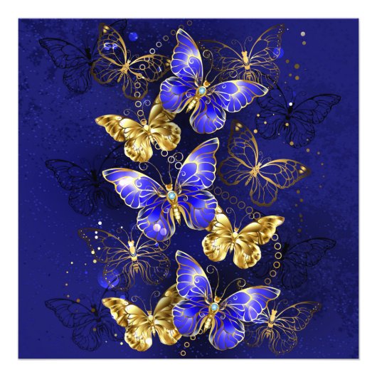 Impression Photo Composition avec papillons Sapphire (Devant)