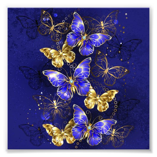 Impression Photo Composition avec papillons Sapphire (Devant)