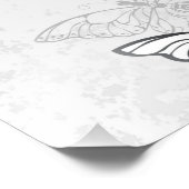 Impression Photo Composition de papillons blancs et bleus (Coin)
