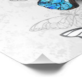 Impression Photo Composition des White and Blue Butterflies (Coin)