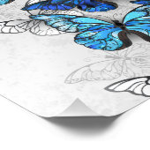 Impression Photo Composition des White and Blue Butterflies (Coin)