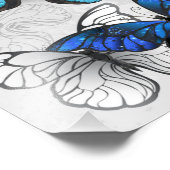 Impression Photo Composition des White and Blue Butterflies (Coin)