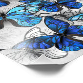 Impression Photo Composition des White and Blue Butterflies (Coin)