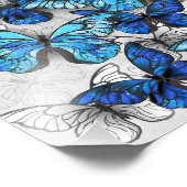 Impression Photo Composition des White and Blue Butterflies (Coin)