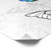 Impression Photo Composition des White and Blue Butterflies (Coin)