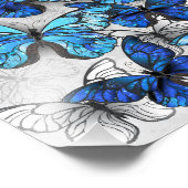 Impression Photo Composition des White and Blue Butterflies (Coin)