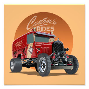 Impression Photo Concept de voiture de course rétro customisé