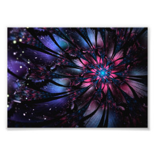 Impression Photo Conception Abstraite des fleurs fractales.
