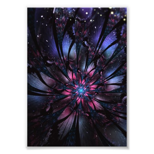 Impression Photo Conception Abstraite des fleurs fractales. (Devant)