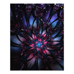 Impression Photo Conception Abstraite des fleurs fractales.