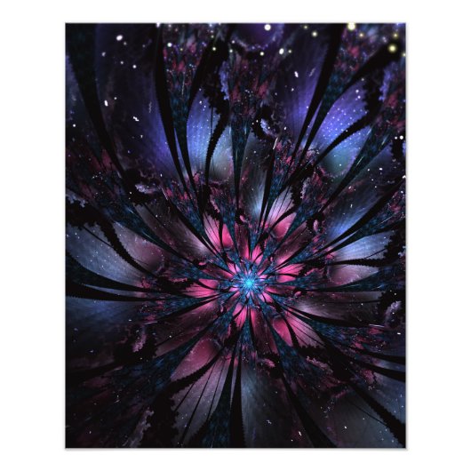 Impression Photo Conception Abstraite des fleurs fractales. (Devant)