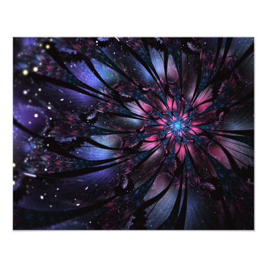 Impression Photo Conception Abstraite des fleurs fractales. (Devant)