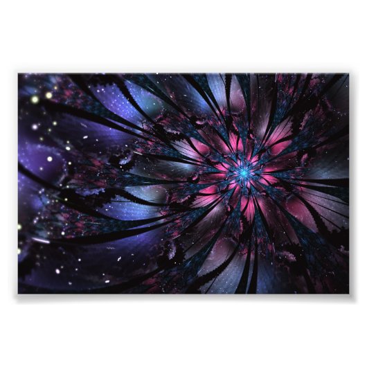 Impression Photo Conception Abstraite des fleurs fractales. (Devant)