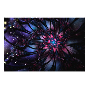 Impression Photo Conception Abstraite des fleurs fractales.