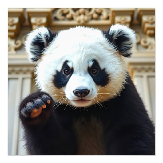 Impression Photo Conception de Panda qui agite (Devant)
